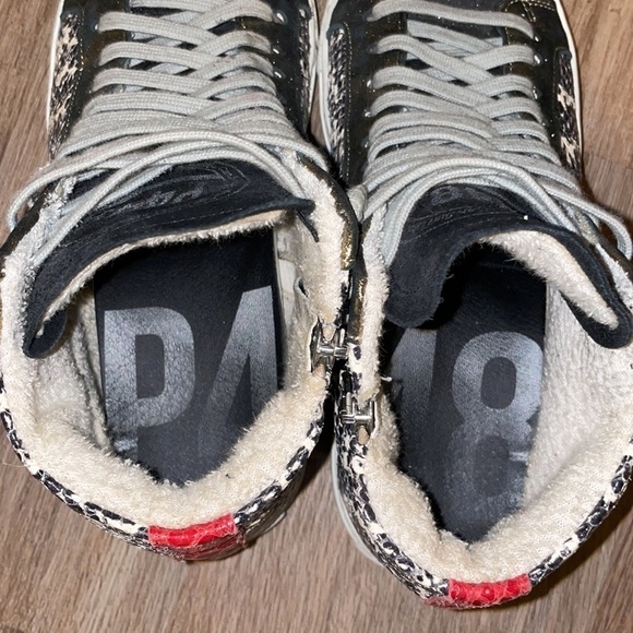 P448 Skate Snakeskin Print High Top wedge Sneaker size - 37 - Picture 4 of 9